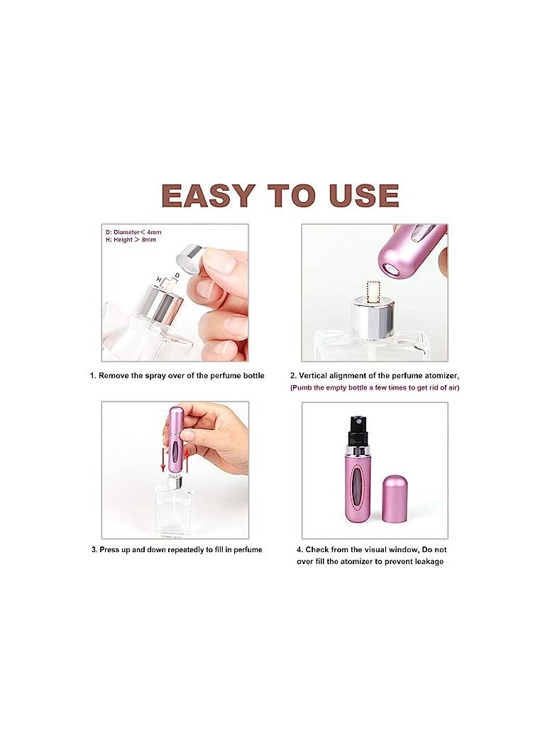 ORiTi 10 قطع من زجاجات بخاخ العطور سعة 5 مل زجاجة بخاخ فارغة قابلة لإعادة التعبئة ومحمولة - Image 4