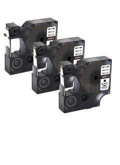 SKY 3-PCS Compatible 9 mm x 7 meter  Black on White  D1 Label Tape A40913 for Dymo LM160 Label Printers  - Image 1