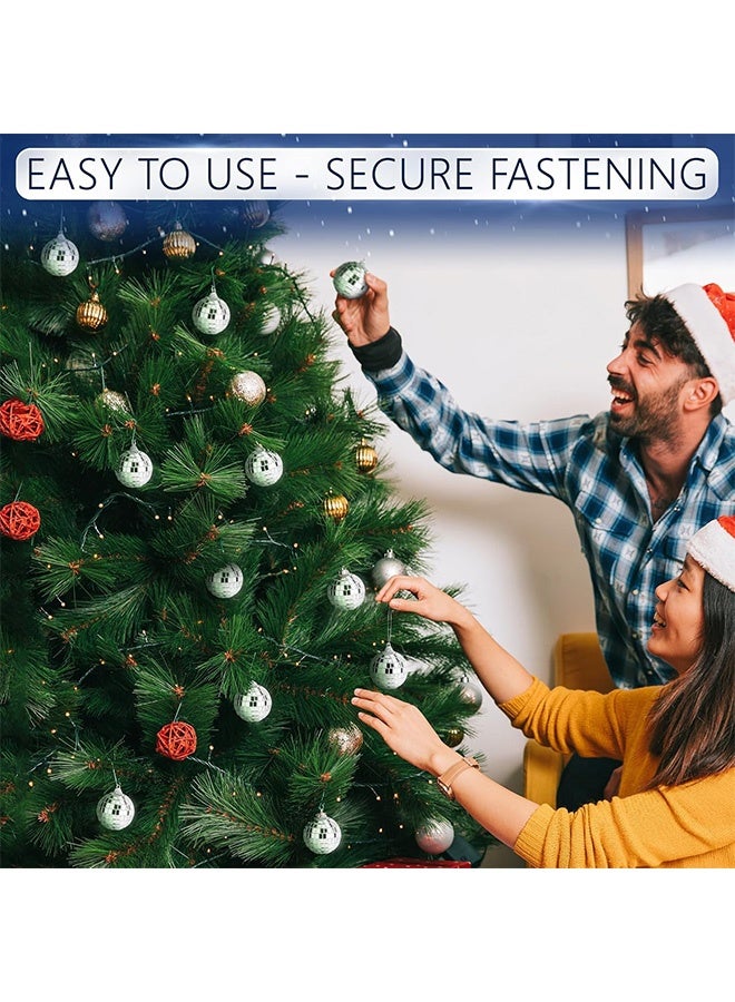 12 PCS Silver Bright Disco Ball Decor Reflective Mirror Balls with Hanging String for Parties, Birthdays, Weddings, Family Party Decoration - Image 5