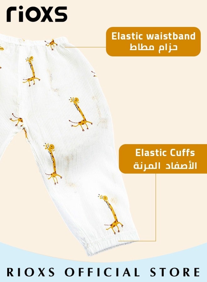 RIOXS Toddlers Boys Girls Mosquito Repellent Pants Children Summer Fashion Slim Pants Casual Loose Pants for Outdoor or Indoor Wear  - Image 3