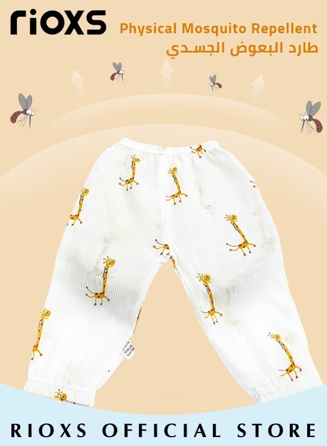 RIOXS Toddlers Boys Girls Mosquito Repellent Pants Children Summer Fashion Slim Pants Casual Loose Pants for Outdoor or Indoor Wear  - Image 2