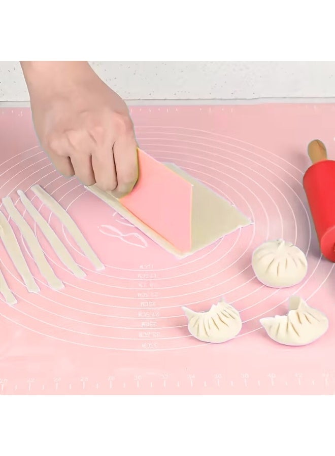 هابي هوم حصيرة معجنات سيليكون كبيرة غير لاصقة قابلة لإعادة الاستخدام بمقياس 43 × 35 وأبعاد إجمالية 50 × 40 سم - حصيرة سيليكون آمنة للاستخدام في الطعام للعجين والمعجنات والبيتزا غير قابلة للانزلاق مع قياسات دقيقة لركوب العجين وحماية السطح مقاومة للحرارة حصيرة سيليكون سميكة صالحة للاستخدام في الطعام للبيتزا والمخبوزات والفطائر يمكن استخدامها كبطانة للفرن أو حصيرة لف العجين (سيمونى) - Image 2