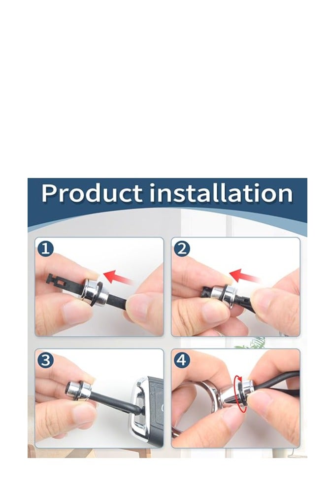 OUYoo غطاء مفتاح BMW من OUYoo، واقي مفاتيح TPU ناعم مع سلسلة مفاتيح لامعة لموديلات BMW 2023 2024 من الفئات 7 (740 – 760i) وi5 وi7 وiX وX1 وX5 وX6 وX7 وXM (أبيض كريستالي). - Image 5