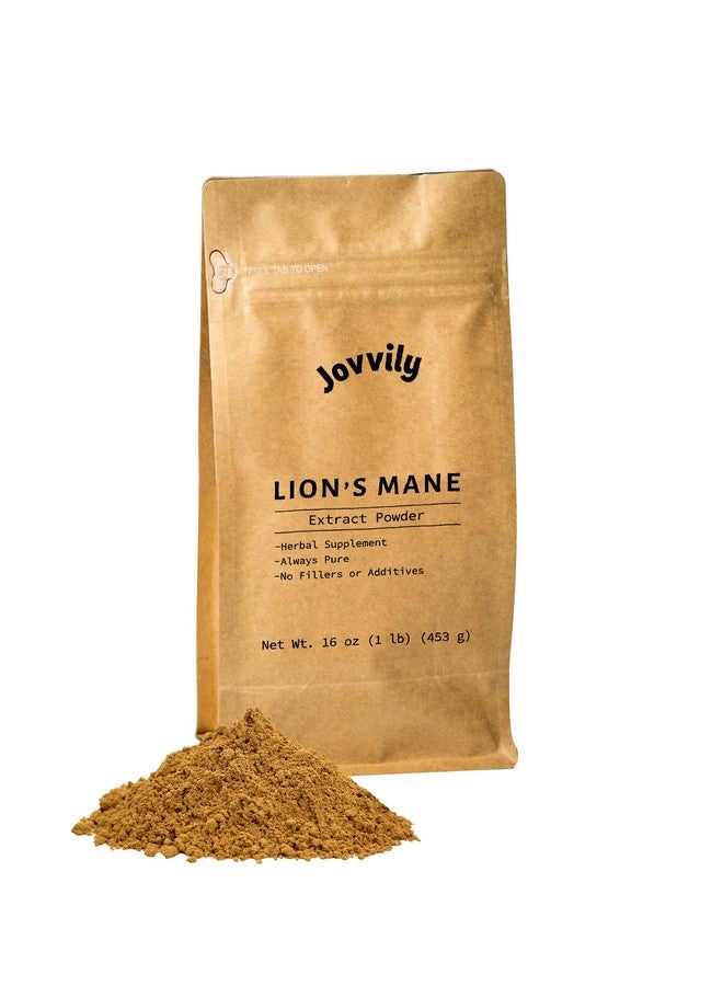 Jovvily Lion's Mane Mushroom Extract, 1 lb, Hericium Erinaceus Extract, Herbal Supplement, Always Pure - Image 1
