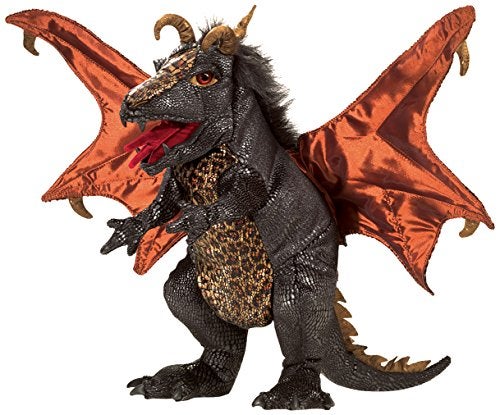 Folkmanis Black Dragon Hand Puppet Plush Black - Image 1