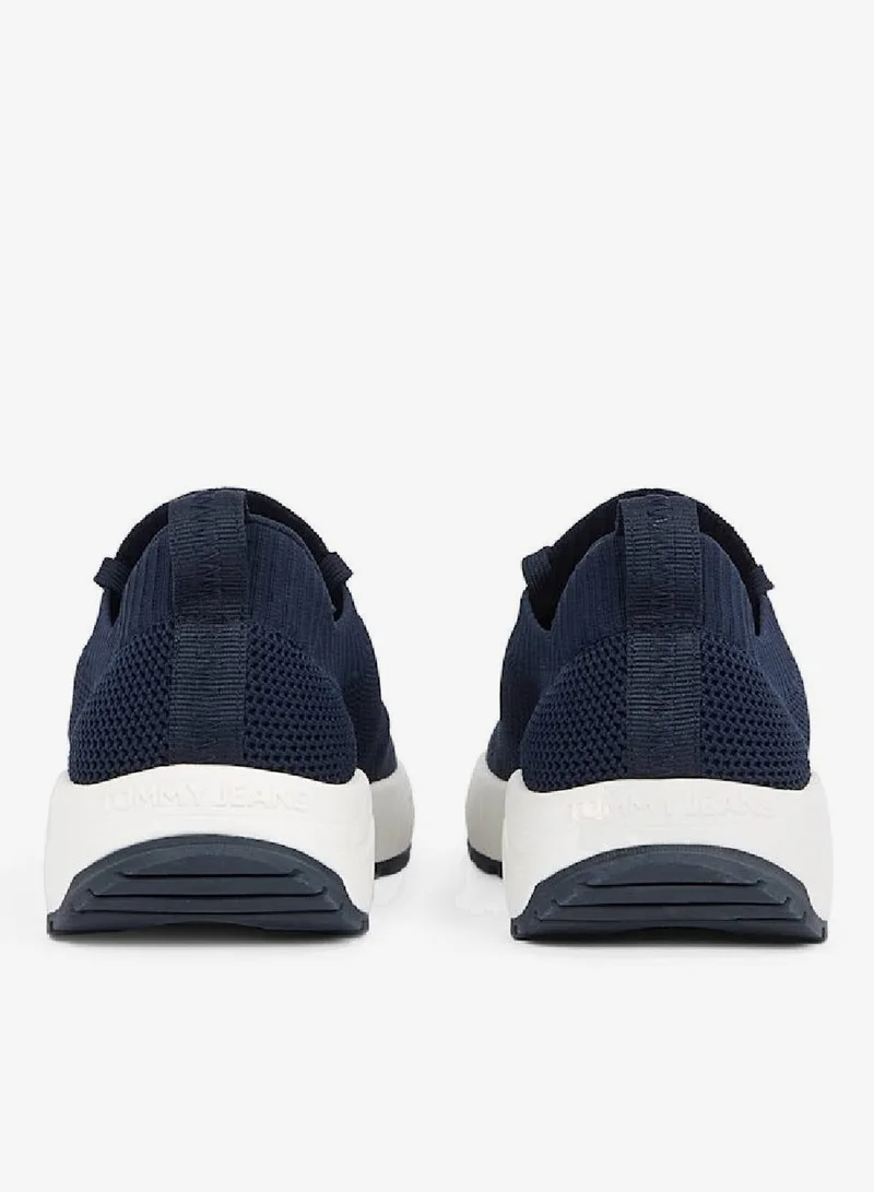 Tommy Jeans Dark Night Navy Runner Kntitted Sneakers for Men | Best Price UAE