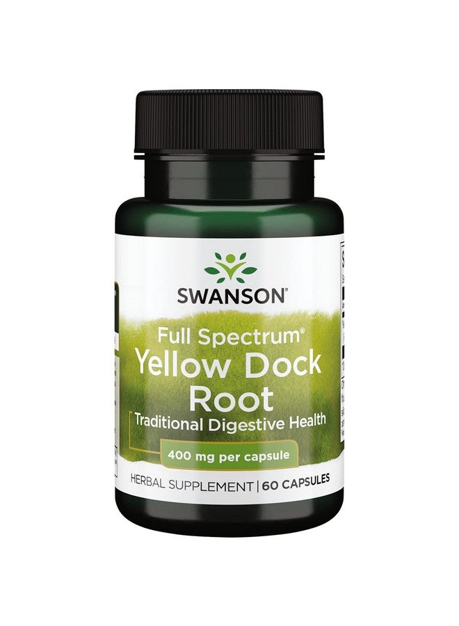 Swanson Full Spectrum Yellow Dock Root 400 Milligrams 60 Capsules - Image 1