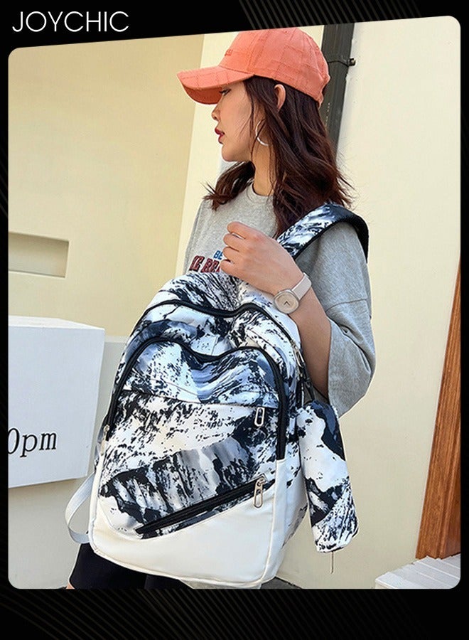 Joychic مجموعة حقيبة سفر مدرسية مكونة من 3 قطع بتصميم عصري جديد من النايلون المقاوم للماء وسحاب مع حقيبة أقلام للطلاب في المرحلة المتوسطة والثانوية - Image 3