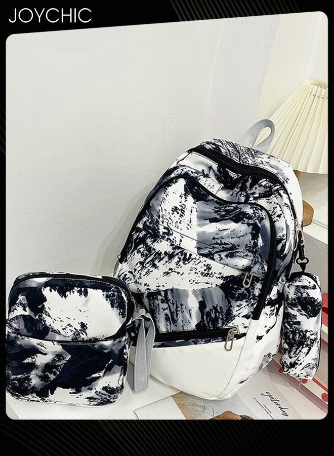 Joychic مجموعة حقيبة سفر مدرسية مكونة من 3 قطع بتصميم عصري جديد من النايلون المقاوم للماء وسحاب مع حقيبة أقلام للطلاب في المرحلة المتوسطة والثانوية - Image 5