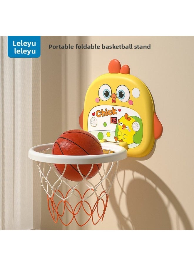 null - Basketball Frame Shooting Rack Indoor Ball Children's Toy Small Ball Infant Special 1-2 Year Old Parent-Child Interactive Household-Color:[three-in-one Dinosaur Model] Ferrule + Shooting + Shooting (comes With Sticky Gun + Sticky Ball * 6 + Ferrule + Hook + Large Basketball + Pump + Hook + Hook + Suction Cup + - Image 1