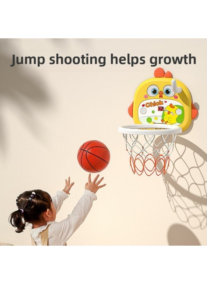 null - Basketball Frame Shooting Rack Indoor Ball Children's Toy Small Ball Infant Special 1-2 Year Old Parent-Child Interactive Household-Color:[three-in-one Dinosaur Model] Ferrule + Shooting + Shooting (comes With Sticky Gun + Sticky Ball * 6 + Ferrule + Hook + Large Basketball + Pump + Hook + Hook + Suction Cup + - Image 1