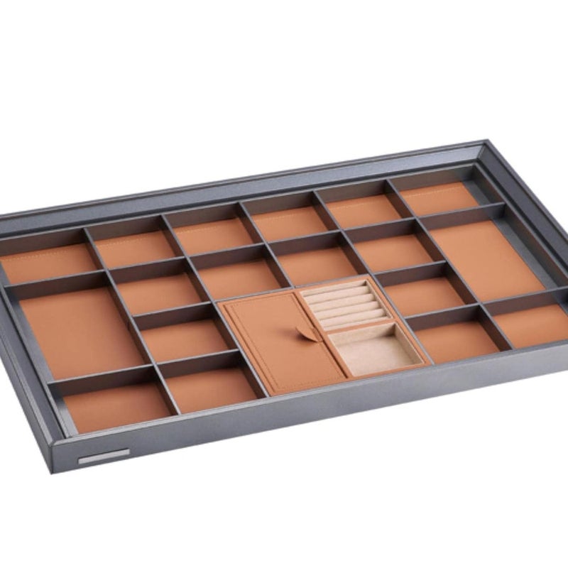 AVOQ wardrobe Modular Wardrobe Pull Out JewelleryHankeysTiesWatches Organiser Tray For Modular Wardrobes 900 MM