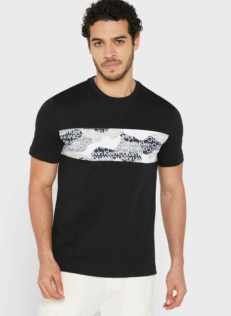 CALVIN KLEIN Camouflage Logo T-Shirt
