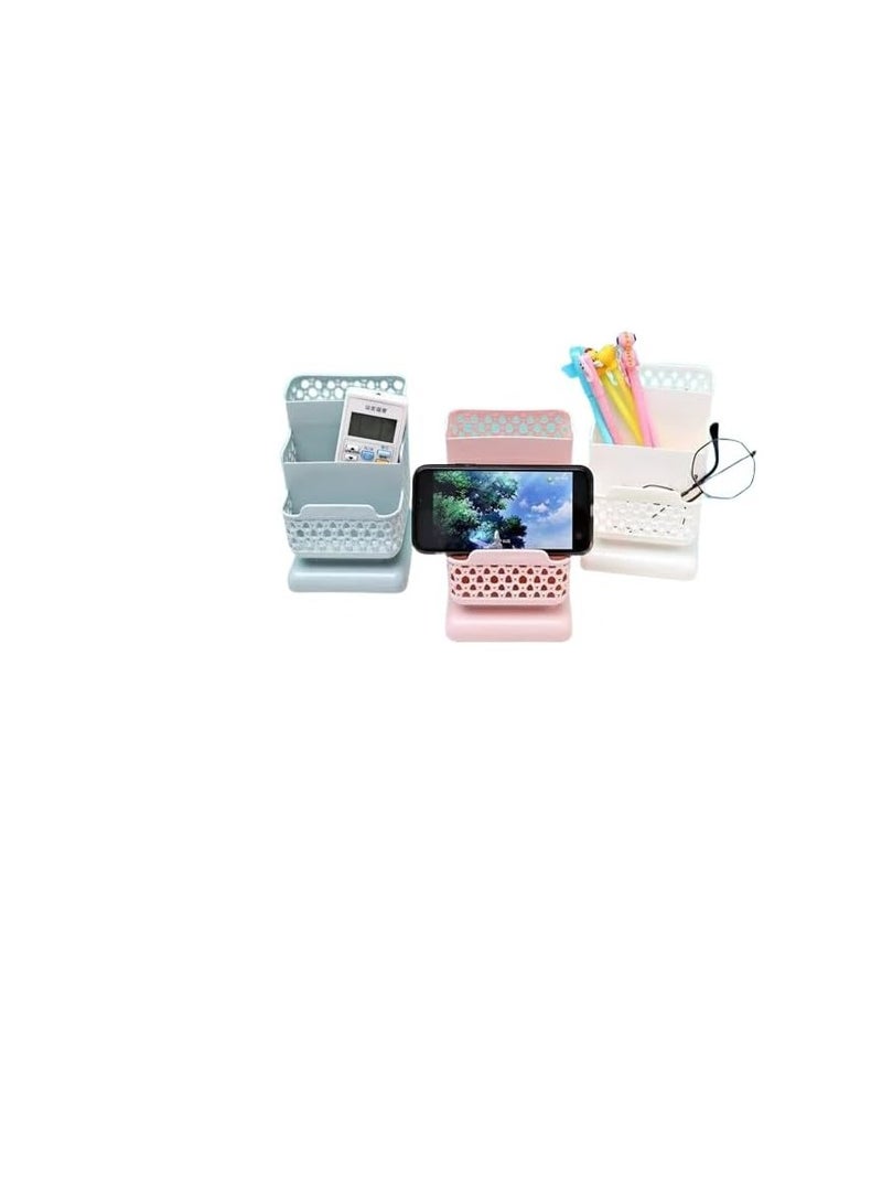 Jumbo Makeup Organizer and Remote - Perfect Organization with an Elegant Touch OM (White) - Image 1