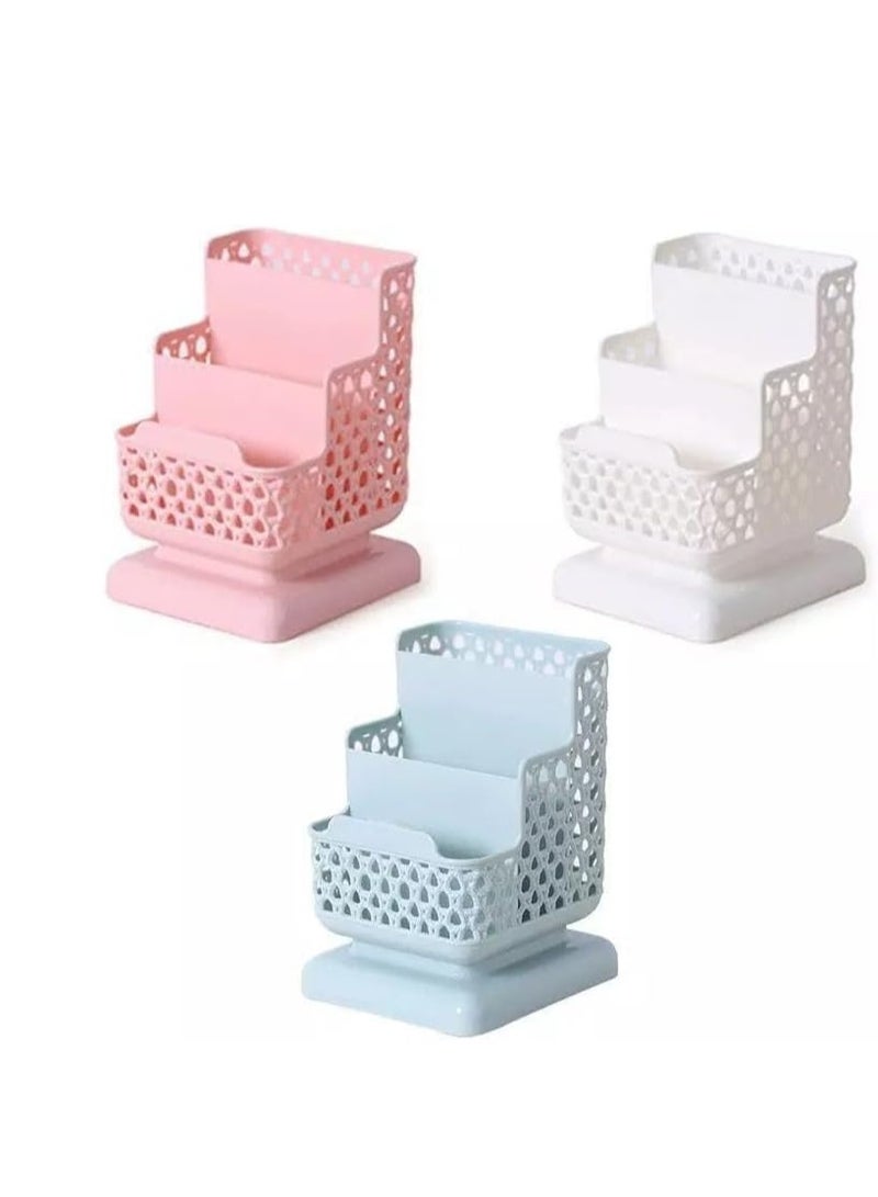 Jumbo Makeup Organizer and Remote - Perfect Organization with an Elegant Touch OM (White) - Image 3