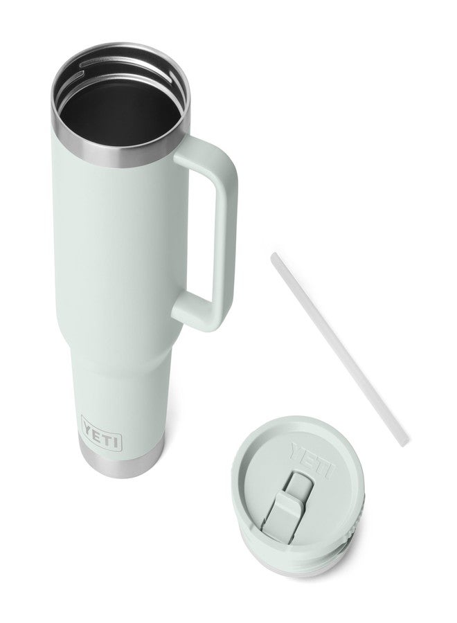 YETI Rambler 40 oz Travel Mug with Flip Straw Lid – Stainless Steel, Vacuum Insulated, Leakproof, Cup Holder Friendly, Ridgeline - Image 3