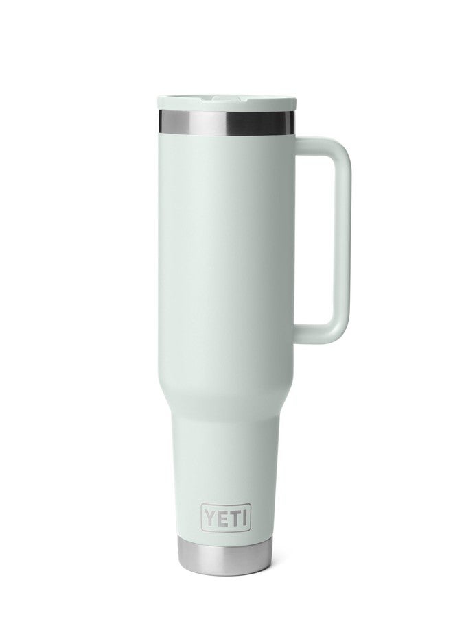 YETI Rambler 40 oz Travel Mug with Flip Straw Lid – Stainless Steel, Vacuum Insulated, Leakproof, Cup Holder Friendly, Ridgeline - Image 1