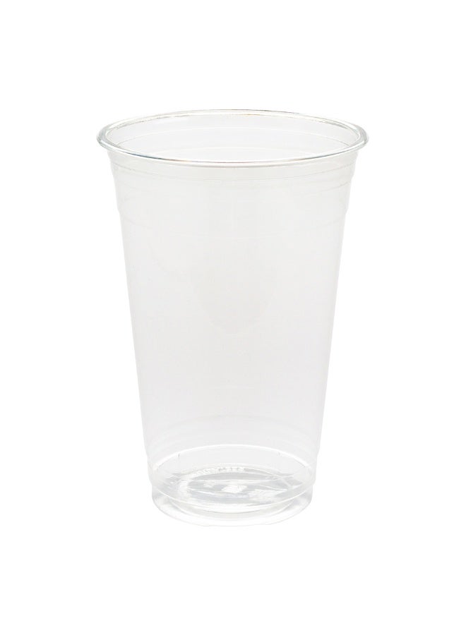 Restaurantware Visage 20 Ounce Cold Drink Cups, 1000 Disposable Party Drinking Cups - Lids Sold Separately, Durable And Sturdy, Clear PET Plastic Cups, For Birthday Parties, Or Ceremonies  - Image 1