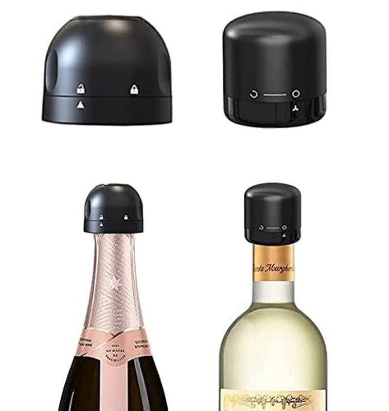 DANSR DANSR Wine Corks 1Pack Champagne Corks and 1Pack Wine Corks Reusable Silicone Sealing Wine Corks Lock Design Wine Corks 1 Champagne Stopper 1 Wine Stopper  - Image 2