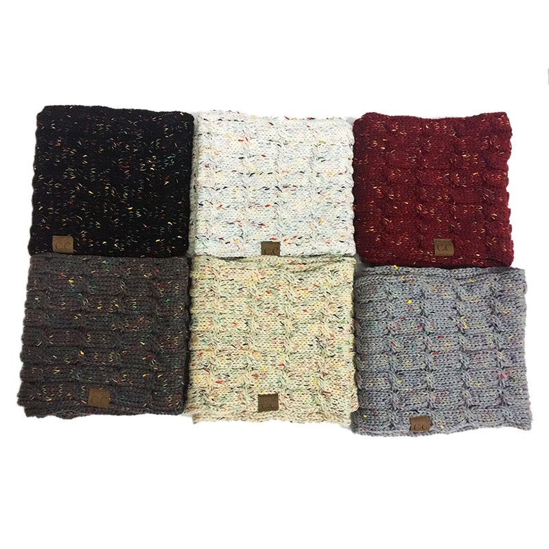 Winter Ribbed Knitted Scarf Thick Warm Wool Cashmere Circle Loop Ring Scarves Stylish Neck Warmer for Women and Men - Image 4