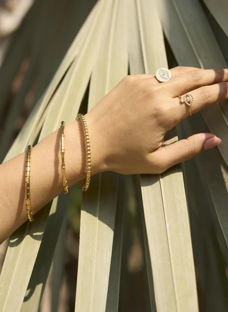 AMIE Dubai  Bracelet mono gold w/round details GILTY for Women | Best Price UAE