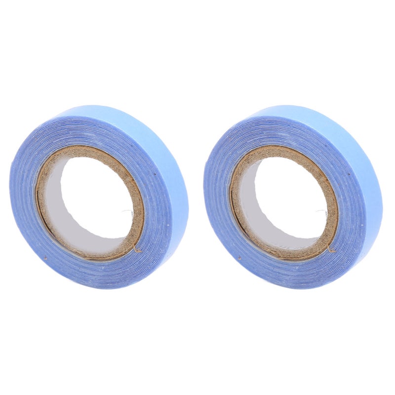 2pcs Double Sided Wig Adhesive Tape Roll Strong Adhensive Hair Extension Wig Hair Support Tape for Home Salon Blue - Image 5