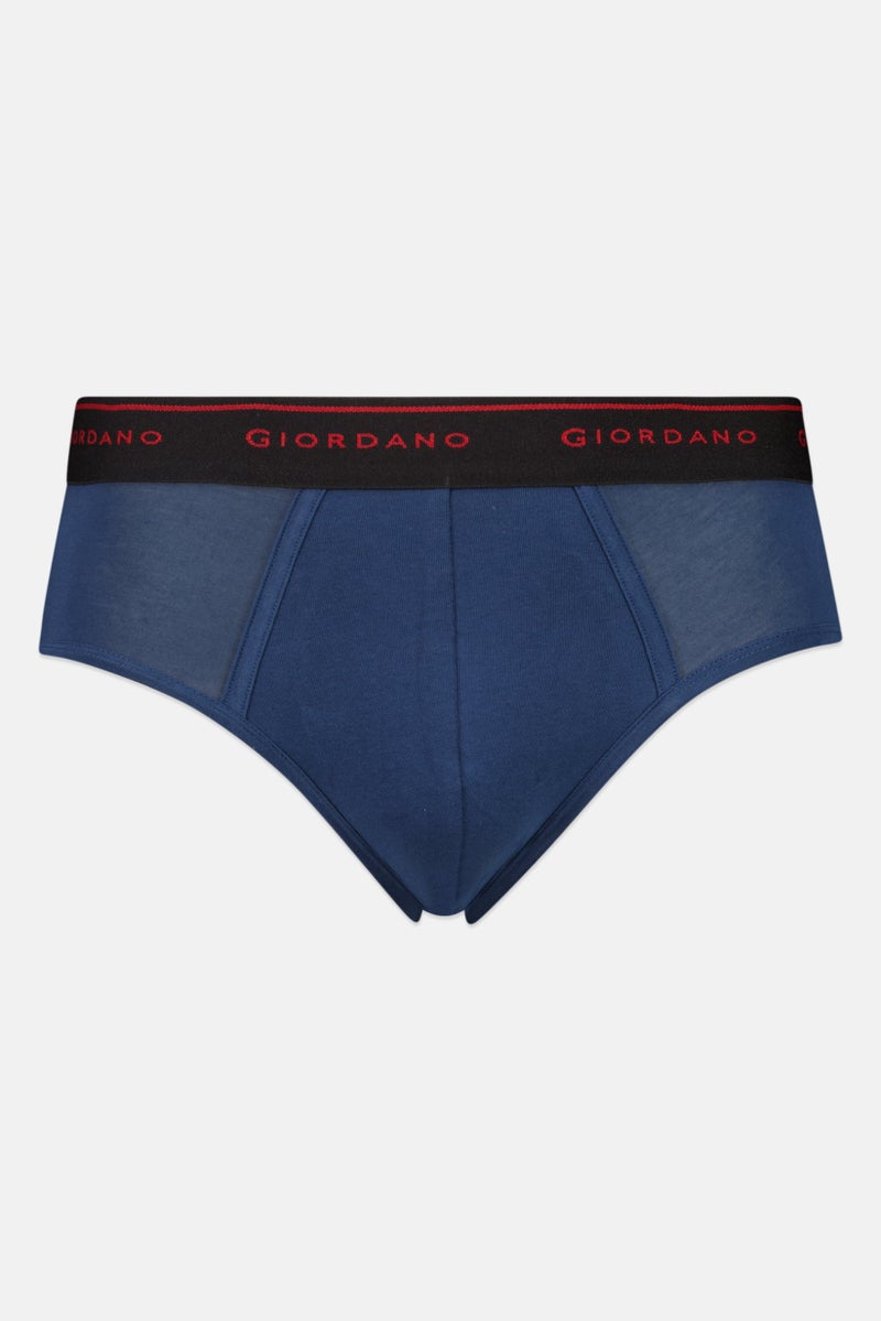 GIORDANO Men 2 Pieces Brand Logo Brief, Multicolor - Image 4