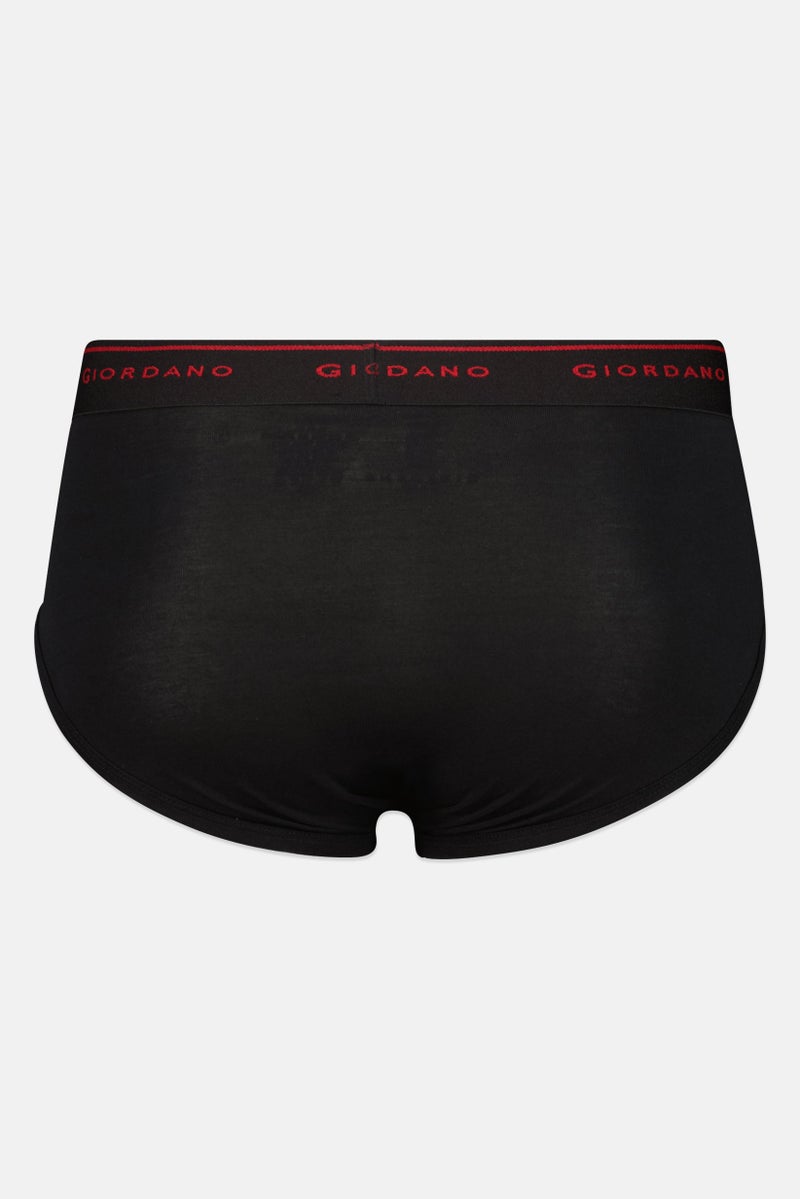 GIORDANO Men 2 Pieces Brand Logo Brief, Multicolor - Image 3