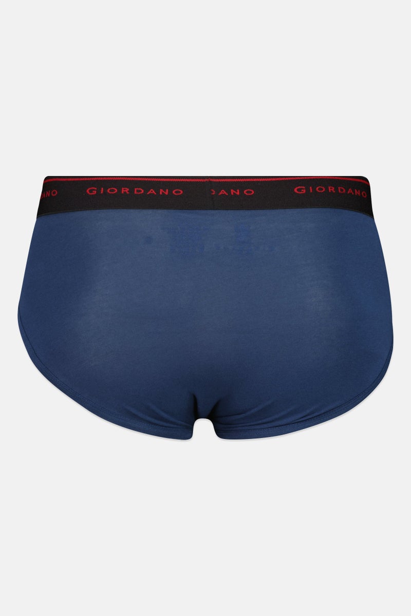 GIORDANO Men 2 Pieces Brand Logo Brief, Multicolor - Image 2