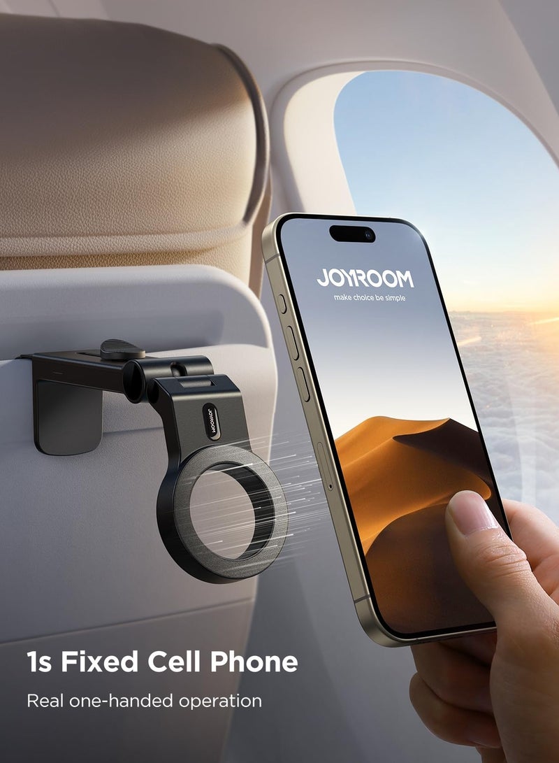 KASTWAVE For Magsafe Airplane Phone Holder Travel Essentials, Hands-Free Airplane Phone Mount, Flexible Rotation Airplane Essentials Phone Stand for iPhone 15 Pro Max 14 13 12 Series  - Image 2