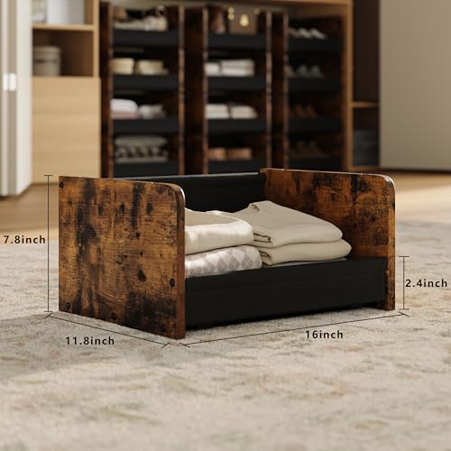 FOUCSSOMEI 4-Tier Stackable Closet Organizer and Storage Stackable Shelves – Heavy-Duty Darwers Wood & Metal, Easy Assembly, Space-Saving Vertical Storage for Bedroom, Closet, Patent Design - Image 4