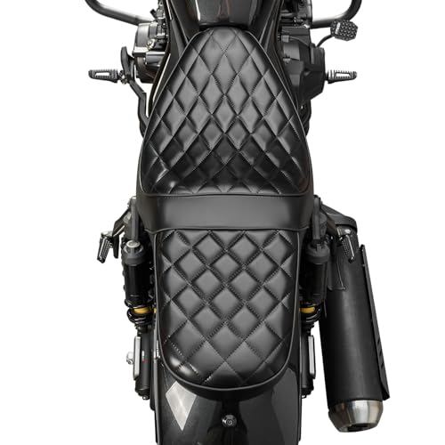 Lorababer Motorcycle Complete Seat Cushion Pad Cover Fit for Rebel CMX 1100 CMX1100 2021 2022 2023 2024 2025 Passenger Driver One-Piece Pillion Pressure Relief, Gloss Black - Image 3