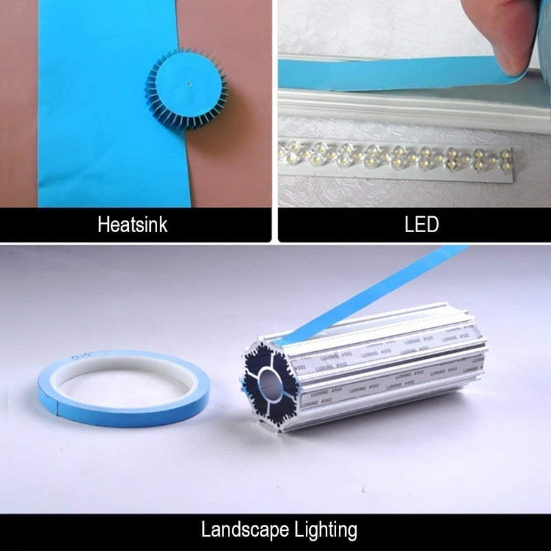 HPFIX Thermal Adhesive Tape 20mm by 25M, High Performance Thermally Conductive Tape Apply for Coolers, Heat Sink, LED Strips, Computer CPU, GPU, Easy to Apply & High Durability - Image 4