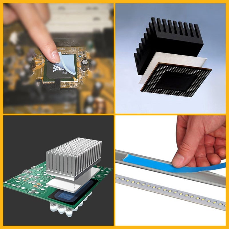HPFIX Thermal Adhesive Tape 20mm by 25M, High Performance Thermally Conductive Tape Apply for Coolers, Heat Sink, LED Strips, Computer CPU, GPU, Easy to Apply & High Durability - Image 3