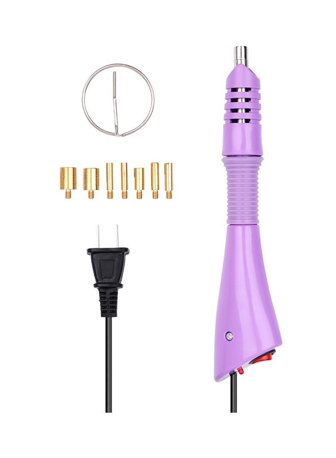 Electric Rhinestone Crystal Machine With Soldering Welding Repair Tools Purple 25.5 x 14.5 6centimeter