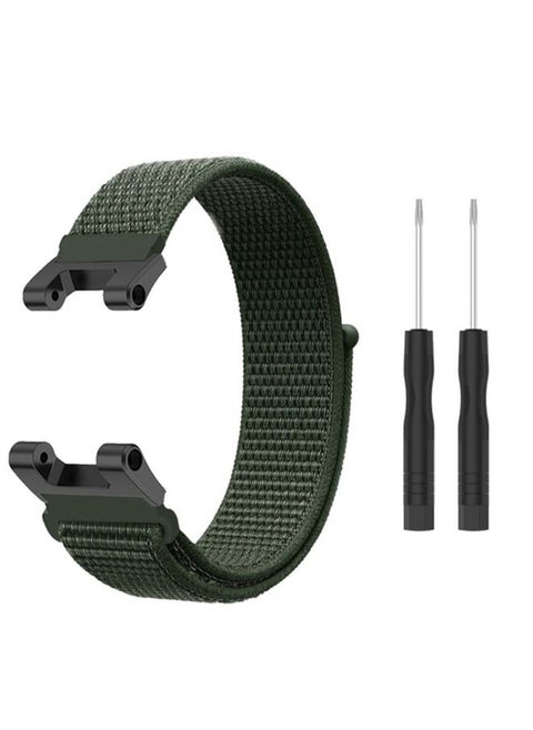 Replacement Strap For Amazfit T-Rex / T-Rex Pro / Ares Nylon Loop Watch Band Army Green