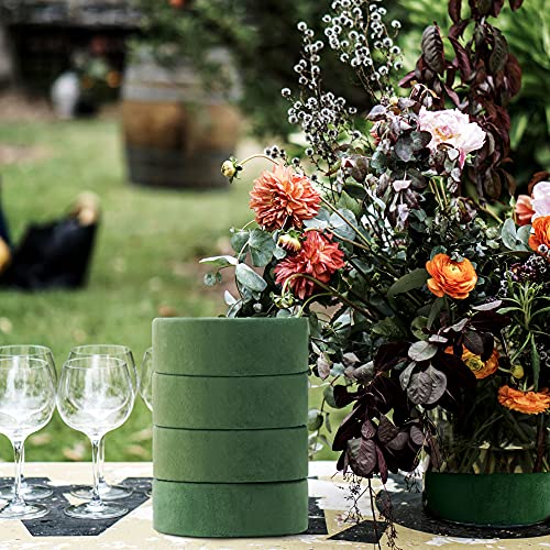 Max Shape 6 Packs Round Floral Foam Blocks，6.5'' Large Dry Floral Foam for Artificial Flowers,Flower Foam Blocks for Wedding Aisle Flowers Party Decoration - Image 3
