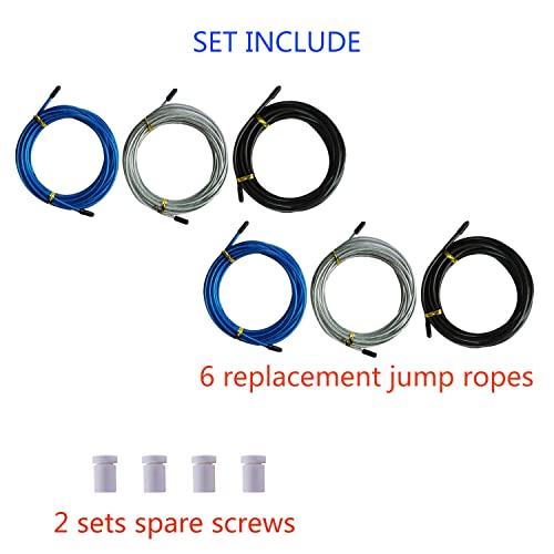 Qboyi Replacement Cable for Speed Jump Rope, 6pcs 10ft Stainless Steel Wire with Polymer Coating for High Speed Jump Ropes.OD:4.0mm - Image 3
