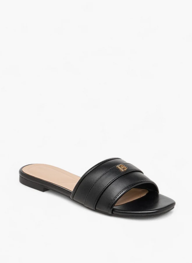 Flora Bella By Shoexpress Logo Accent Slip-On Flat Sandals