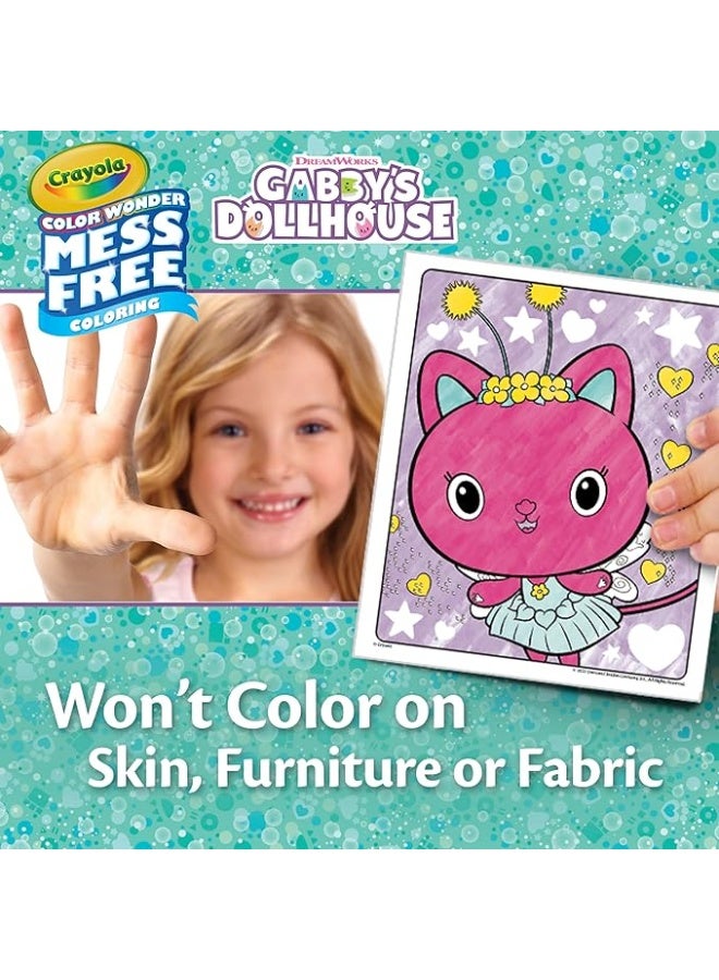 Color Wonder - Coloring Set with 18 Colouring Pages and 4 Markers Without Stain, Gabby's Dollhouse, Creative Activity for Children from 3 Years, International Version, 75-2816