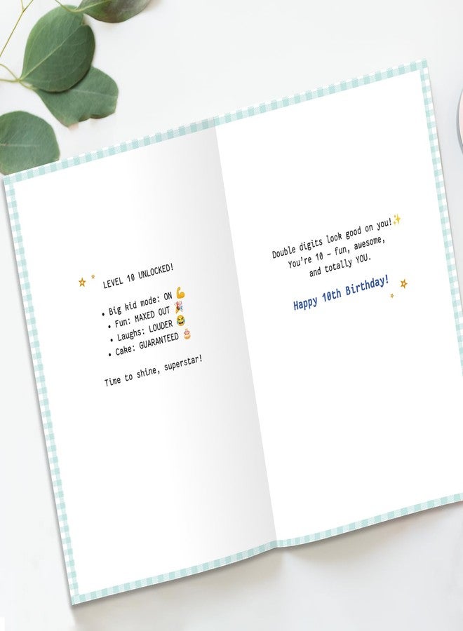 Beixian Funny 10th Birthday Card, Happy 10th Birthday Decorations for Boys Girls, Sweet 10 Year Old Birthday Gifts for Son Daughter - Image 2