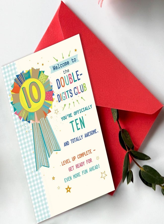 Beixian Funny 10th Birthday Card, Happy 10th Birthday Decorations for Boys Girls, Sweet 10 Year Old Birthday Gifts for Son Daughter - Image 5