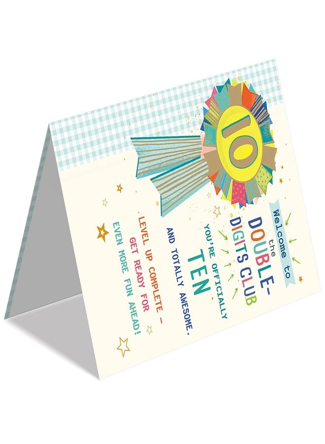 Beixian Funny 10th Birthday Card, Happy 10th Birthday Decorations for Boys Girls, Sweet 10 Year Old Birthday Gifts for Son Daughter - Image 4