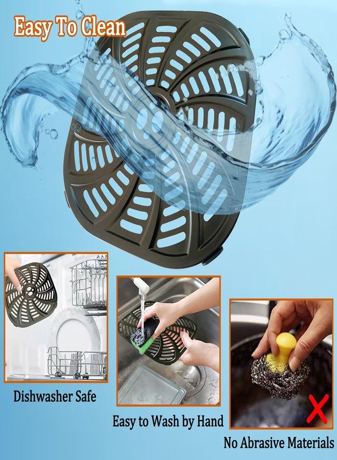 GSZN صينية شواء GSZN سعة 7 كوارت لقلايات جورميا الهوائية GAF716، صينية شواء مطورة للقلايات الهوائية، رف شبكي لقلي الطعام المقرمش لقلايات جورميا الهوائية سعة 7 كوارت، غير لاصقة، آمنة للغسل في غسالة الأطباق - Image 4