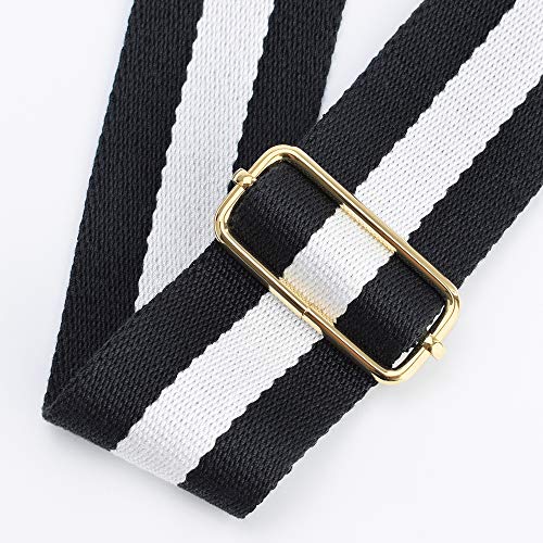 CLOUDMUSIC Handbag Strap Replacement Crossbody Strap Purse Strap For Women Girls (Black and White) - Image 5