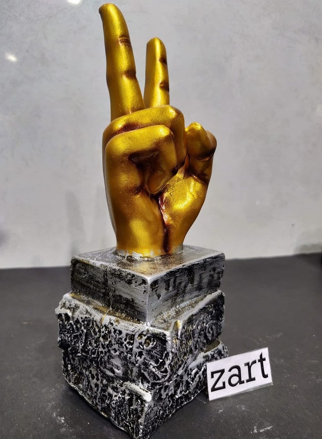 zart New Decorative Victory Sign Showpiece Collectible Figurines for Home Décor Decoration Item (23 cm X 8.8 cm)(C) - Image 3