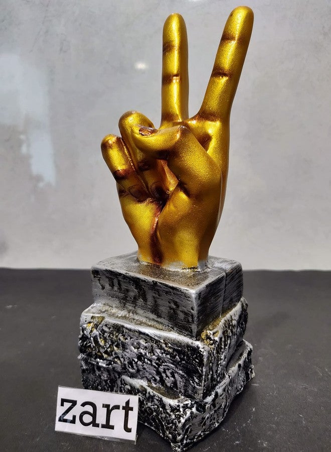 zart New Decorative Victory Sign Showpiece Collectible Figurines for Home Décor Decoration Item (23 cm X 8.8 cm)(C) - Image 2