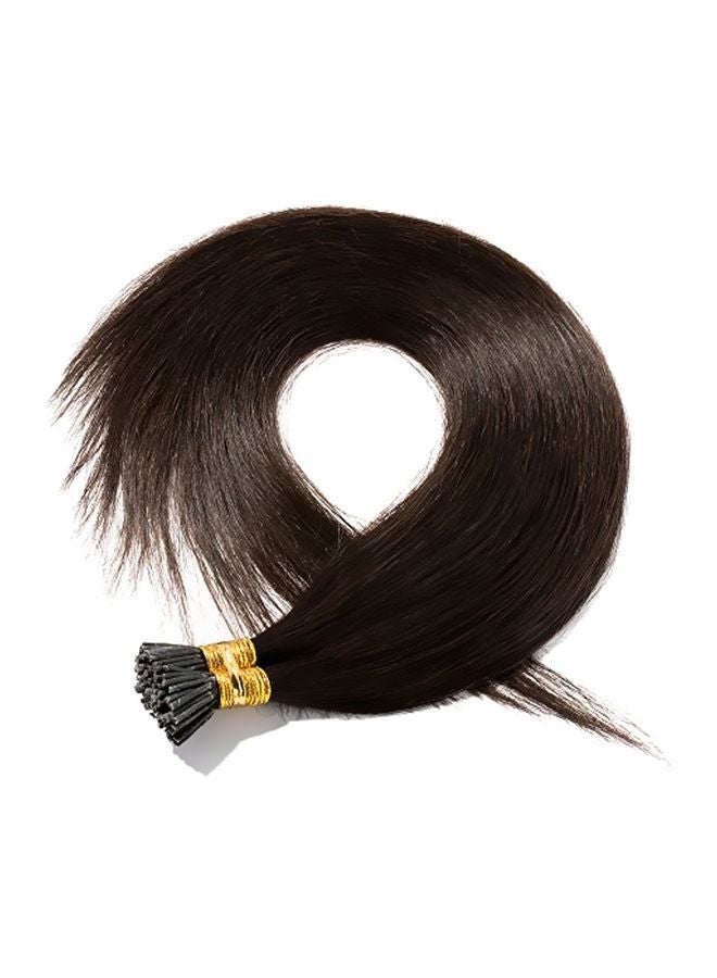 NIBEMINENT 100 Strands Keratin Fusion Human Hair Extension 2 Dark Brown 16inch - Image 2