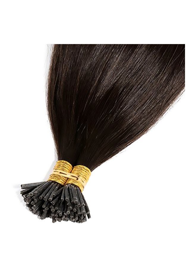 NIBEMINENT 100 Strands Keratin Fusion Human Hair Extension 2 Dark Brown 16inch - Image 3