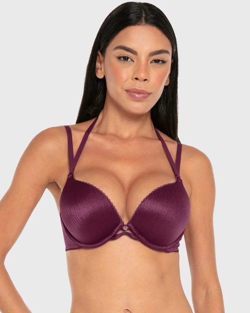 Isla & Evie Isla & Evie Microfiber Double Push-Up Plunge Bra